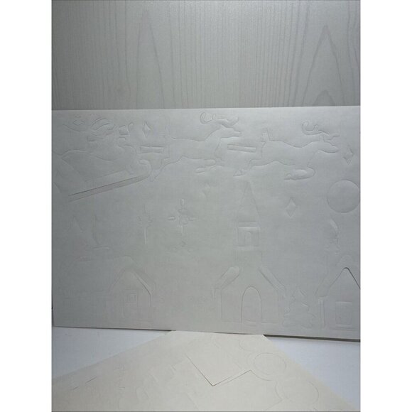 Vintage Rauch Industries Frosty Christmas Stencils 32 Large Spray Snow Stencils - Picture 10 of 14